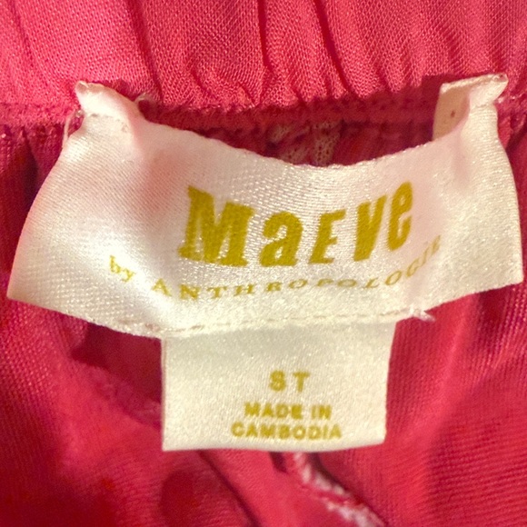 Maeve Anastacia Velvet Wide-Leg Pants Hot Pink Size S Anthropologie - Picture 7 of 11